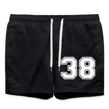 Numéro 38 - Short de bain - noir - Devant - AI Model Male 185 light (185cm)