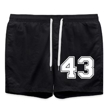43 - Short de bain - noir - Devant - AI Model Male 185 light (185cm)