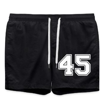 45 - Badeshorts - Schwarz - Vorne - AI Model Male 185 light (185cm)