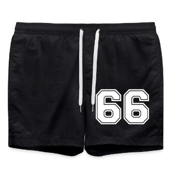 66 - Badeshorts - Schwarz - Vorne - AI Model Male 185 light (185cm)