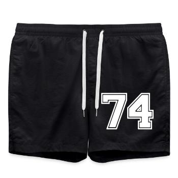 74 - Short de bain - noir - Devant - AI Model Male 185 light (185cm)
