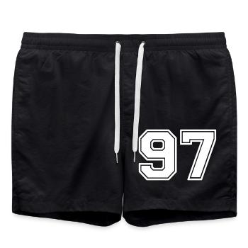 97 - Short de bain - noir - Devant - AI Model Male 185 light (185cm)