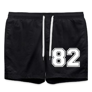 82 - Badeshorts - Schwarz - Vorne - AI Model Male 185 light (185cm)