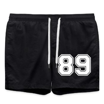 89 - Badeshorts - Schwarz - Vorne - AI Model Male 185 light (185cm)