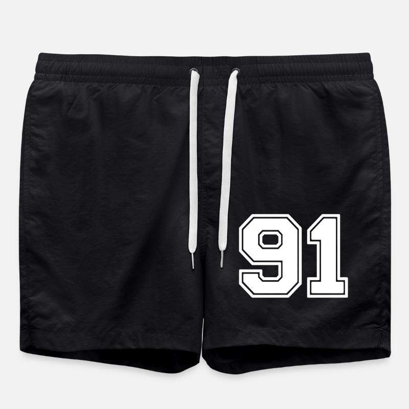 91 - Badeshorts - Schwarz