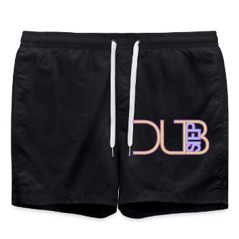 Dub Step Techno Musique Cool DJ Party Club Texte Logo - Short de bain - noir - Devant - AI Model Male 185 light (185cm)