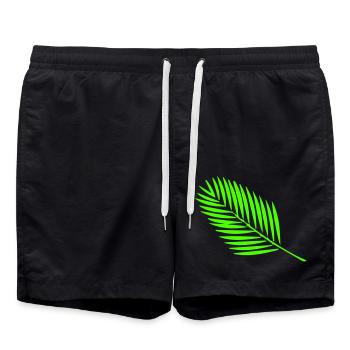 feuille - Short de bain - noir - Devant - AI Model Male 185 light (185cm)