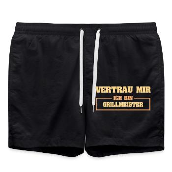 Grill master aussi drôle - Short de bain - noir - Devant - AI Model Male 185 light (185cm)