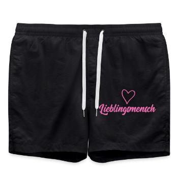 Favorite person - Swim Trunks - black - Front - AI Model Male 185 light (185cm)