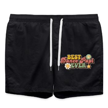 Meilleur papa de danse de tous les temps - Short de bain - noir - Devant - AI Model Male 185 light (185cm)