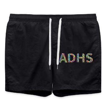 ADHD - Swim Trunks - black - Front - AI Model Male 185 light (185cm)