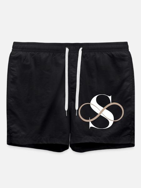 Infinite Letter s - Swim Trunks - black