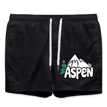 Aspen Colorado USA - Badeshorts - Schwarz - Vorne - AI Model Male 185 light (185cm)