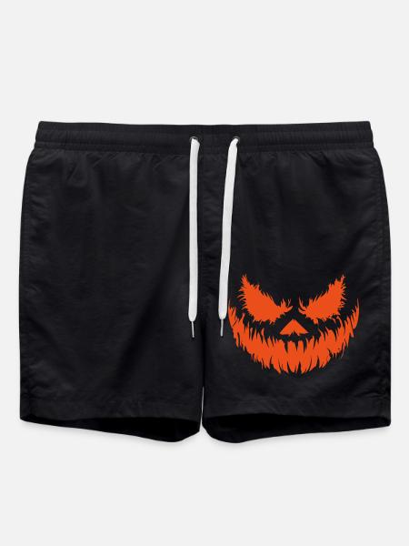 Pumpkin Spooky Laughter Halloween - Swim Trunks - black