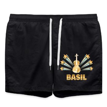 Cadeau pour le basilic - Short de bain - noir - Devant - AI Model Male 185 light (185cm)