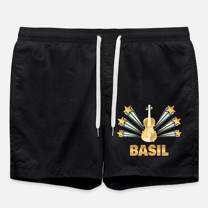 Gift for Basil - Swim Trunks - black
