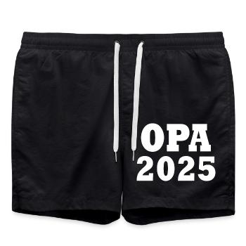 Opa 2025 - Badeshorts - Schwarz - Vorne - AI Model Male 185 light (185cm)