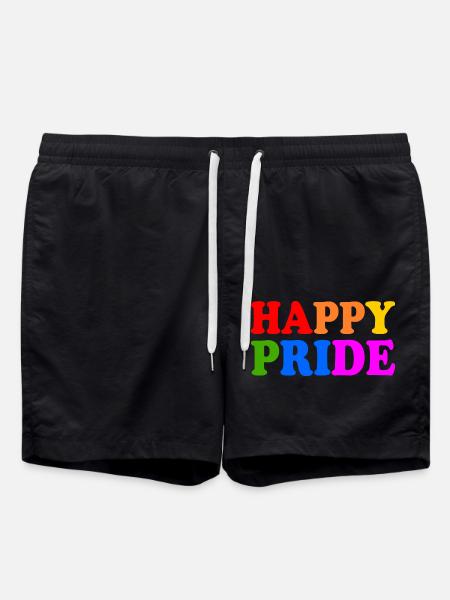 Happy pride - Badeshorts - Schwarz