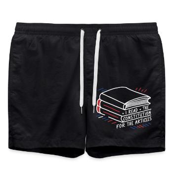 L’histoire avec humour – Pour tous les lecteurs d’articles - Short de bain - noir - Devant - AI Model Male 185 light (185cm)
