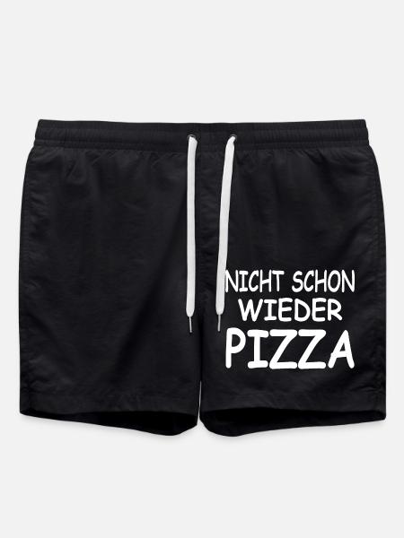 Pizza - Badeshorts - Schwarz