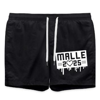 Malle 2025 Coeur - Short de bain - noir - Devant - AI Model Male 185 light (185cm)