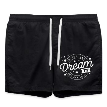 Dream It Citations Positives Citation Amour Mignon - Short de bain - noir - Devant - AI Model Male 185 light (185cm)