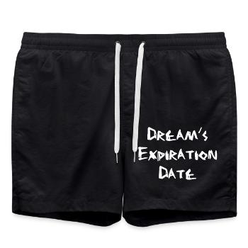Ablaufdatum des Traumes - Badeshorts - Schwarz - Vorne - AI Model Male 185 light (185cm)