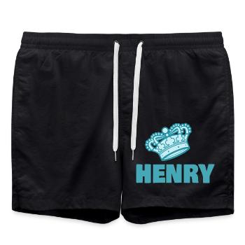 Henry - Short de bain - noir - Devant - AI Model Male 185 light (185cm)