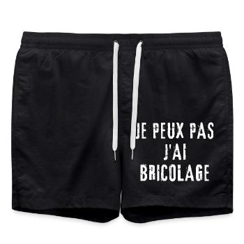 Je peux pas jai bricolage - Short de bain - noir - Devant - AI Model Male 185 light (185cm)