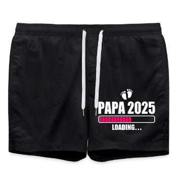 Papa 2025 - Short de bain - noir - Devant - AI Model Male 185 light (185cm)