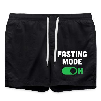 Fasting Mode On - Swim Trunks - black - Front - AI Model Male 185 light (185cm)