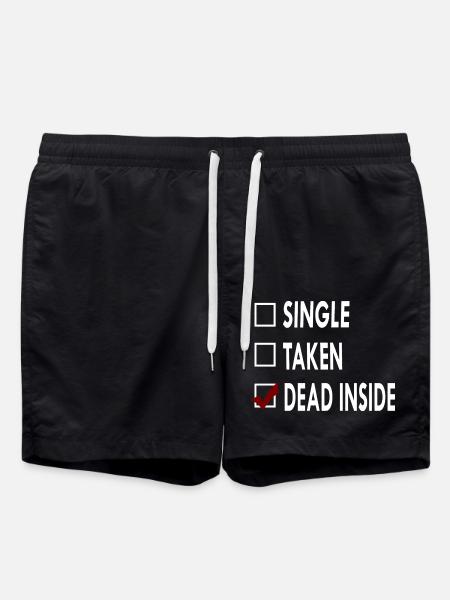 SINGLE DEAD INSIDE - Short de bain - noir