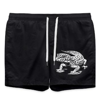 Leopard gecko - Swim Trunks - black - Front - AI Model Male 185 light (185cm)