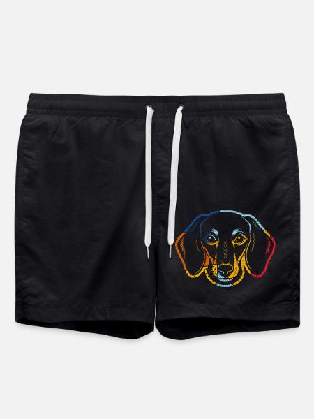 Chien teckel - Short de bain - noir
