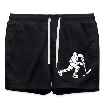 Joueurs de hockey - Short de bain - noir - Devant - AI Model Male 185 light (185cm)