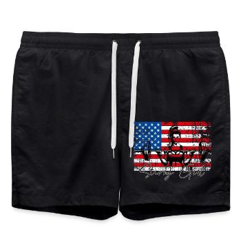 Strong Girl - Badeshorts - Schwarz - Vorne - AI Model Male 185 light (185cm)