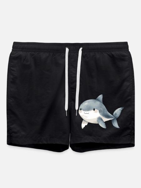 small shark - Swim Trunks - black