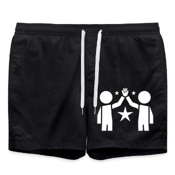 Amitié Meilleurs amis - Short de bain - noir - Devant - AI Model Male 185 light (185cm)