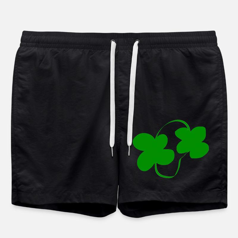 Feuilles porte-bonheur - Short de bain - noir