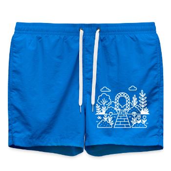 Garden Nursery Logo - Swim Trunks - cobalt blue - Front