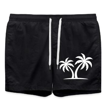 Palm Tree Symbol Island - Swim Trunks - black - Front - AI Model Male 185 light (185cm)