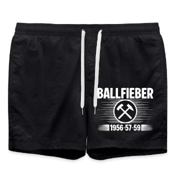 Erzgebirge im Ballfieber - Badeshorts - Schwarz - Vorne - AI Model Male 185 light (185cm)