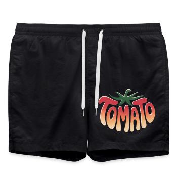 Tomate - Logo de légume cool - Short de bain - noir - Devant - AI Model Male 185 light (185cm)