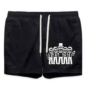 Marié Equipe Party Bachelors - Short de bain - noir - Devant - AI Model Male 185 light (185cm)