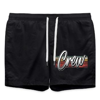 Crew - Badeshorts - Schwarz - Vorne - AI Model Male 185 light (185cm)