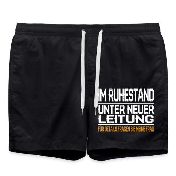 Retired – Under new management - Swim Trunks - black - Front - AI Model Male 185 light (185cm)