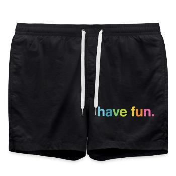 Have fun - Swim Trunks - black - Front - AI Model Male 185 light (185cm)