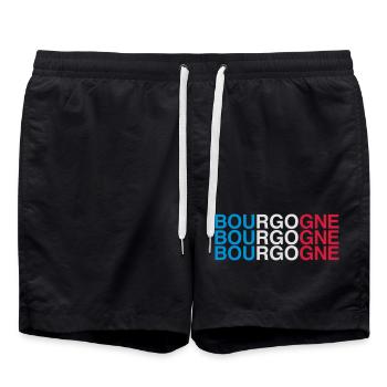 BOURGOGNE Frankreich France Flag - Swim Trunks - black - Front - AI Model Male 185 light (185cm)