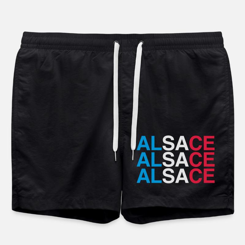 ALSACE Frankreich Drapeau France - Short de bain - noir