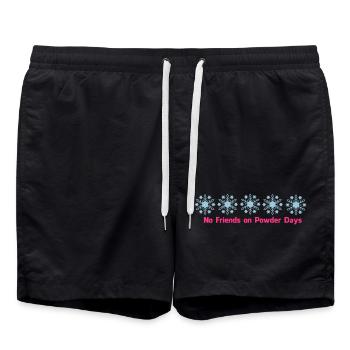 No d'amis sur jours de poudre - Short de bain - noir - Devant - AI Model Male 185 light (185cm)